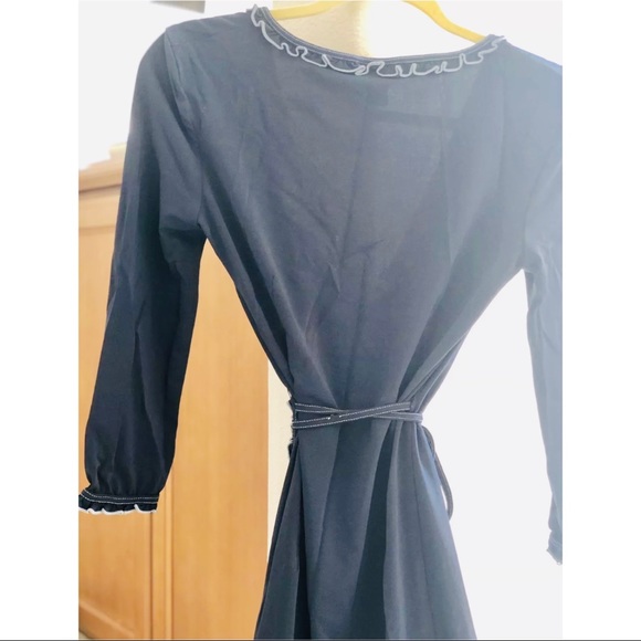 BCBGMAXAZRIA Wrap Dress Navy Blue Small - Picture 5 of 7
